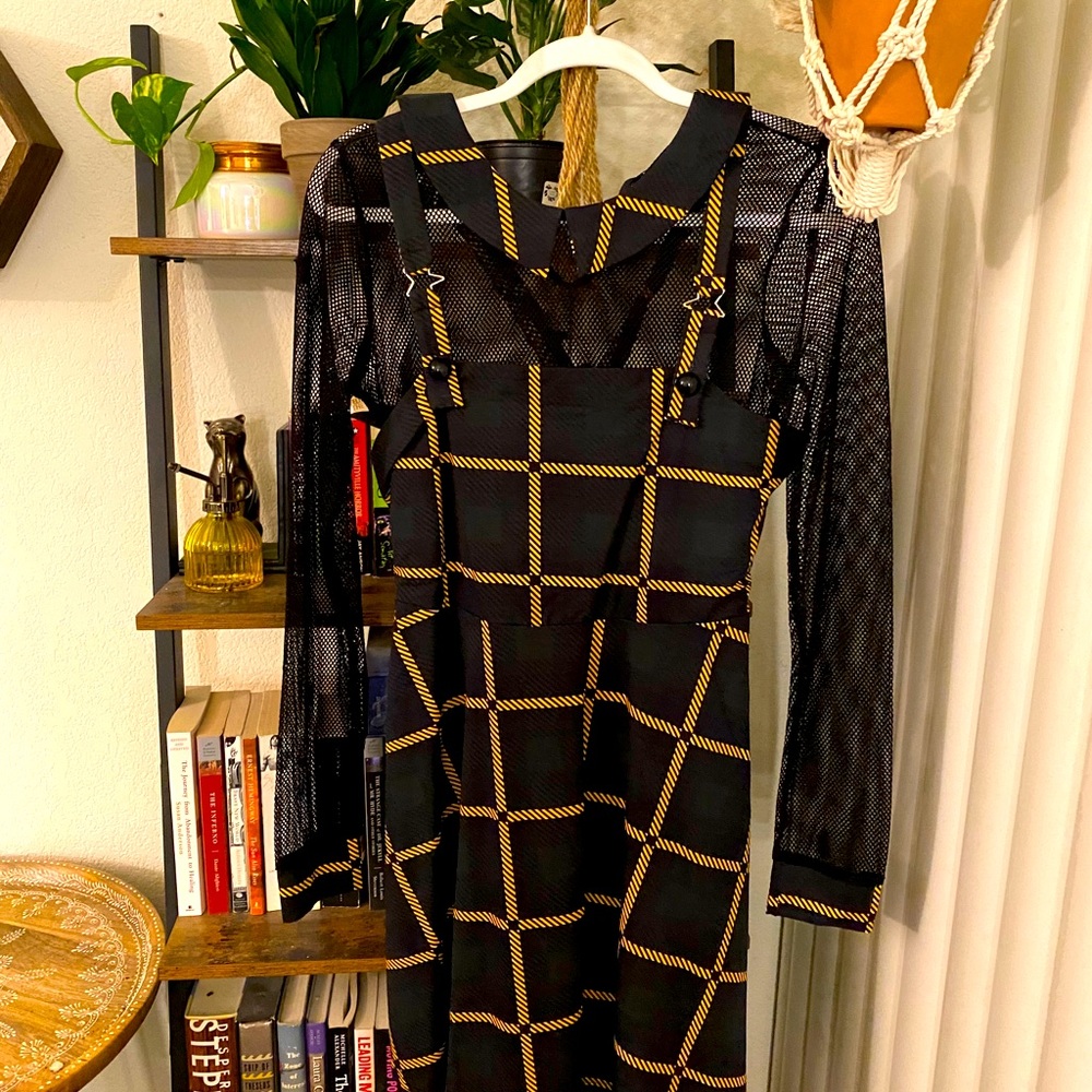 Long-Sleeve Plaid Dress